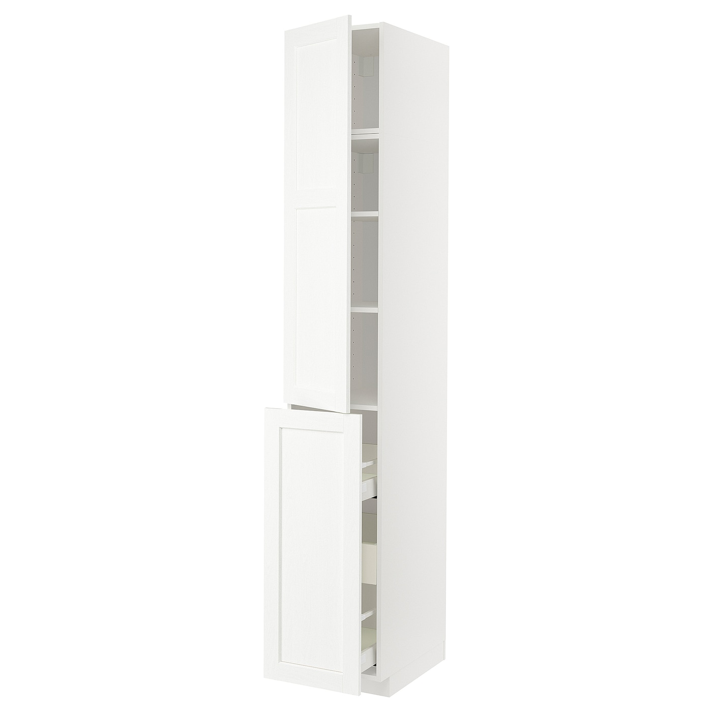 Высокий шкаф - IKEA METOD/MAXIMERA/МЕТОД/МАКСИМЕРА ИКЕА, 240х60х40 см, белый