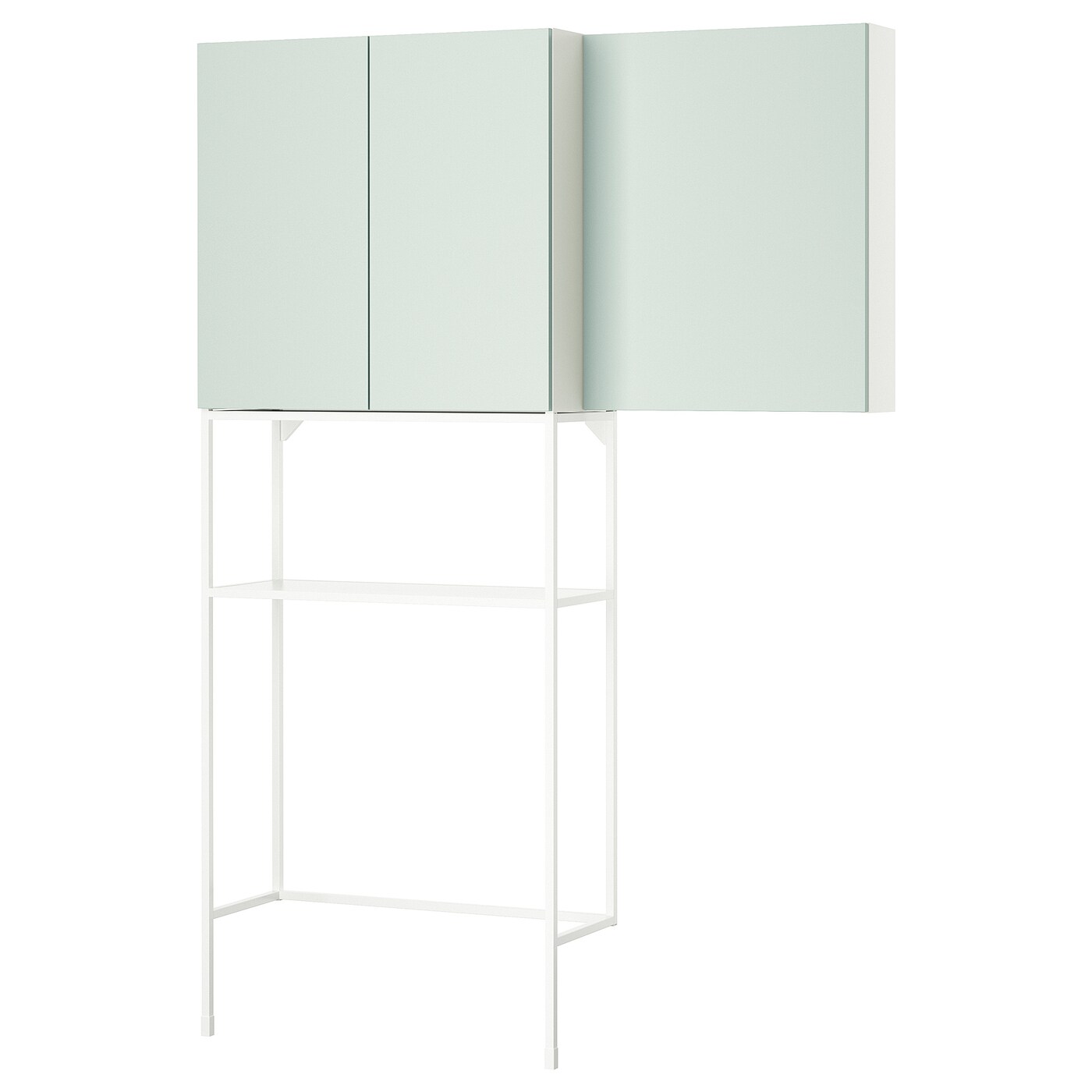 Книжный шкаф -  ENHET IKEA/ ЭНХЕТ ИКЕА, 204х140 см, белый/зеленый