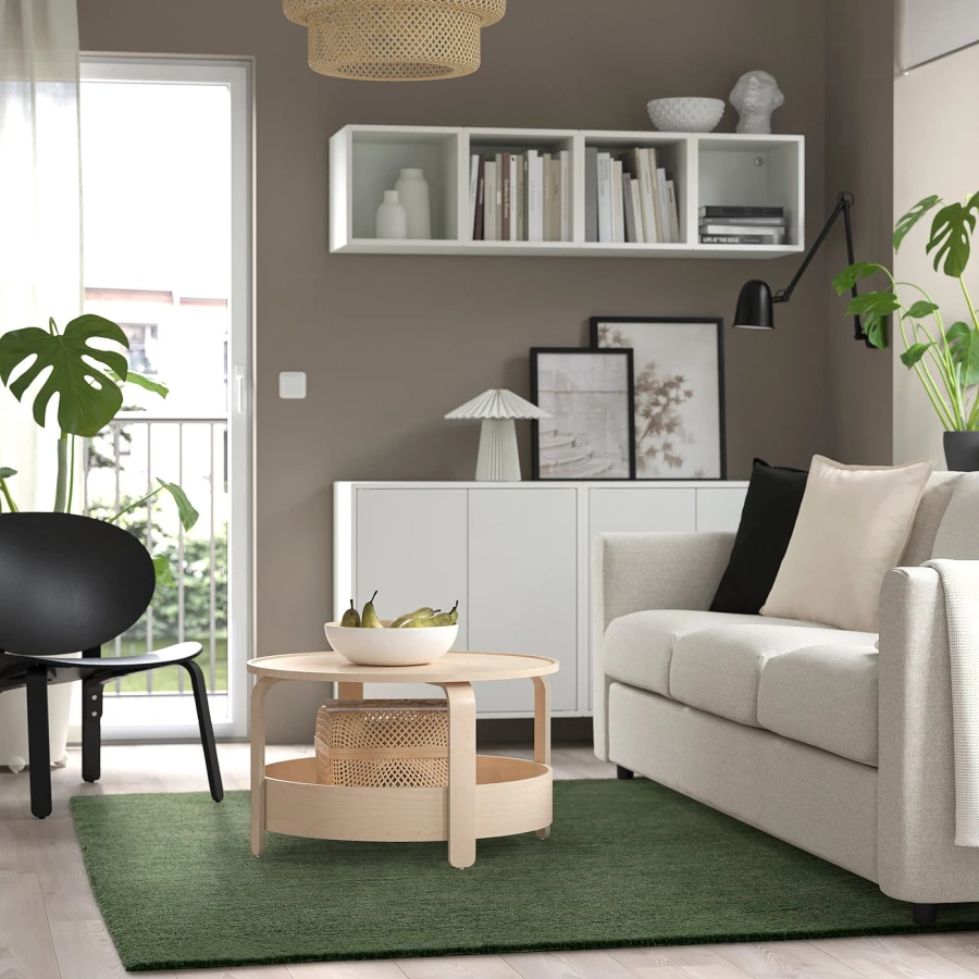 Ковер с низким ворсом - IKEA STOENSE/СТОЕНСЕ ИКЕА, 170х240 см, зеленый (изображение №4)