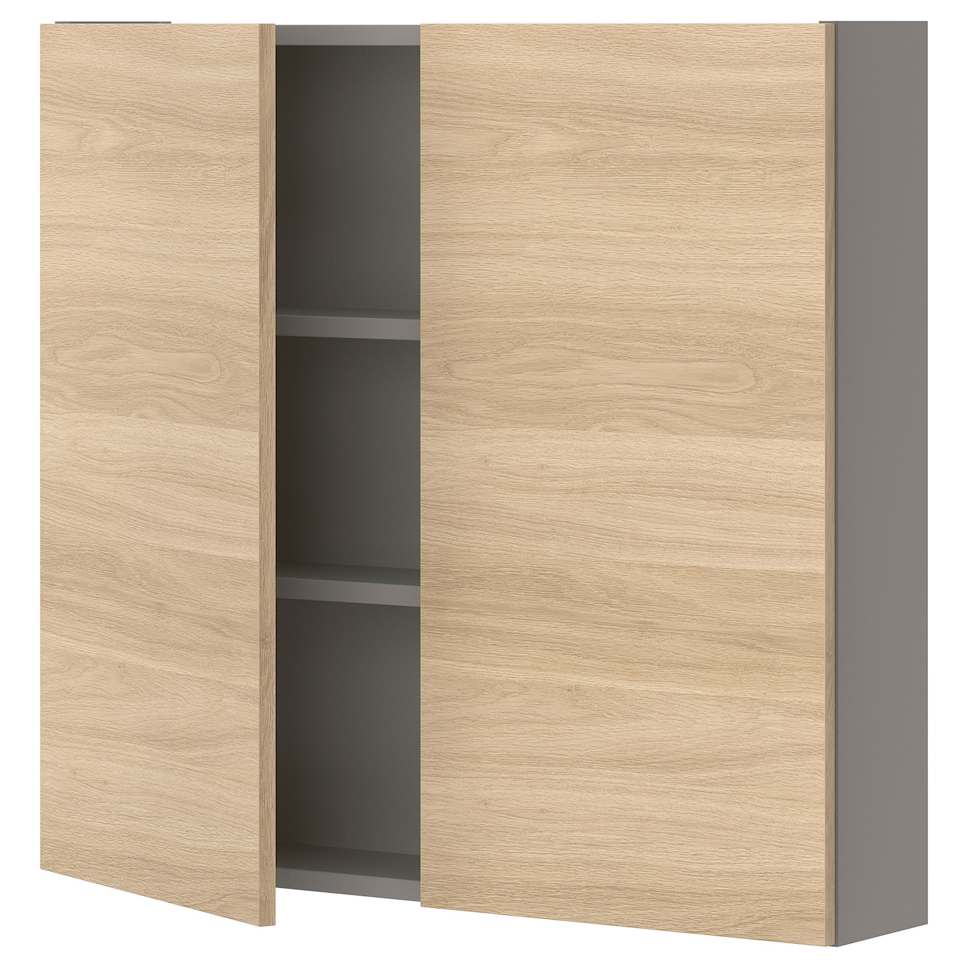 Настенный шкаф для ванной комнаты - ENHET IKEA/ ЭНХЕТ ИКЕА, 80х75х17 см, коричневый