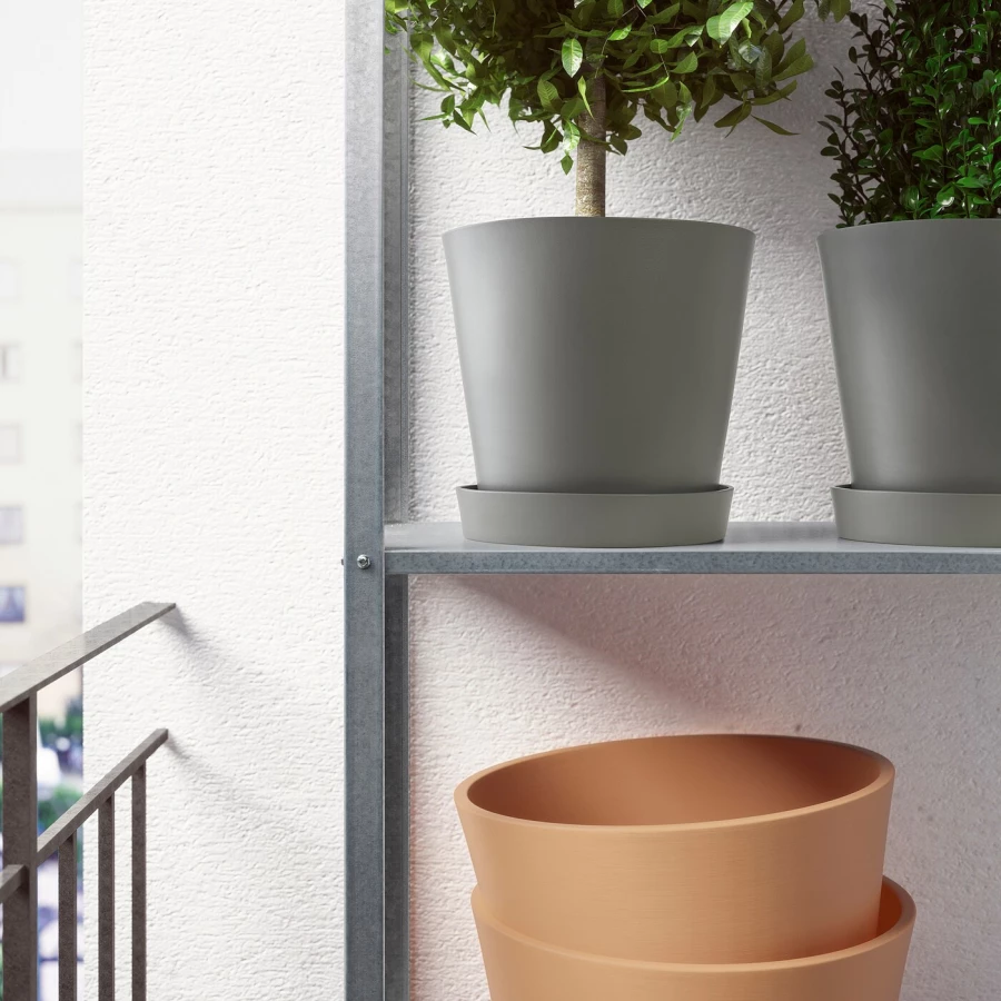 Горшок для растений - IKEA SMULGUBBE, 9 см, серый, СМУЛГУББЕ ИКЕА (изображение №4)