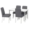 Стол и 4 стула - DANDERYD / BERGMUND IKEA/ ДАНДЕРИД/БЕРГМУНД  ИКЕА, 130х80х75 см, белый/серый