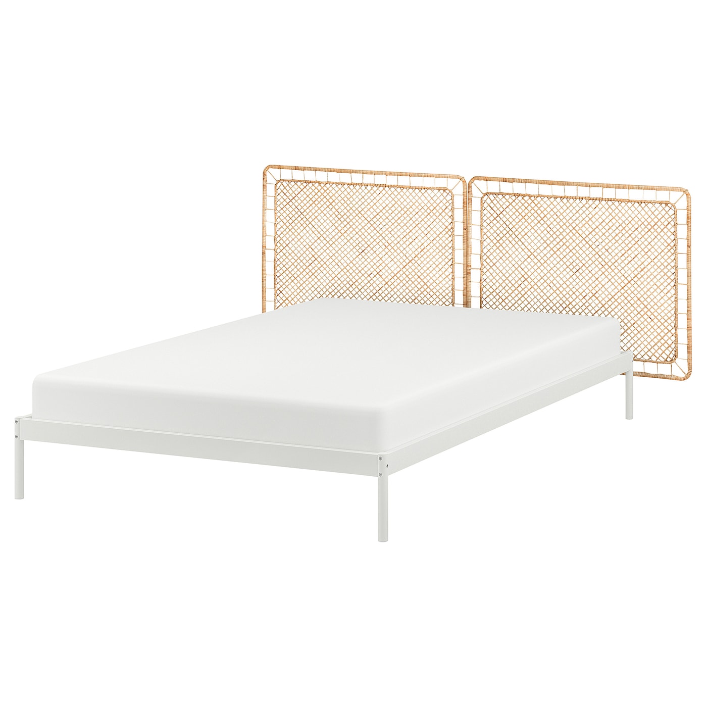 Каркас кровати/2 изголовья - IKEA VEVELSTAD, 200х140 см, белый, ВЕВЕЛСТАД ИКЕА