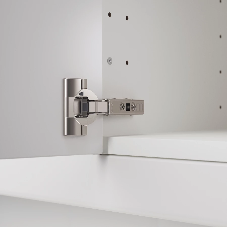 Петля со встроенным амортизатором для кухни - UTRUSTA  IKEA/ УТРУСТА ИКЕА, 110°, серебрянный (изображение №2)