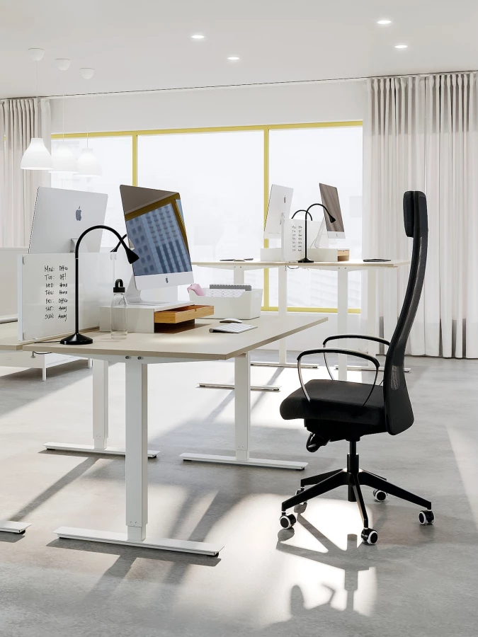 Каркас стола - IKEA TROTTEN, 120/70x160/120см, белый, ТРОТТЕН ИКЕА (изображение №6)