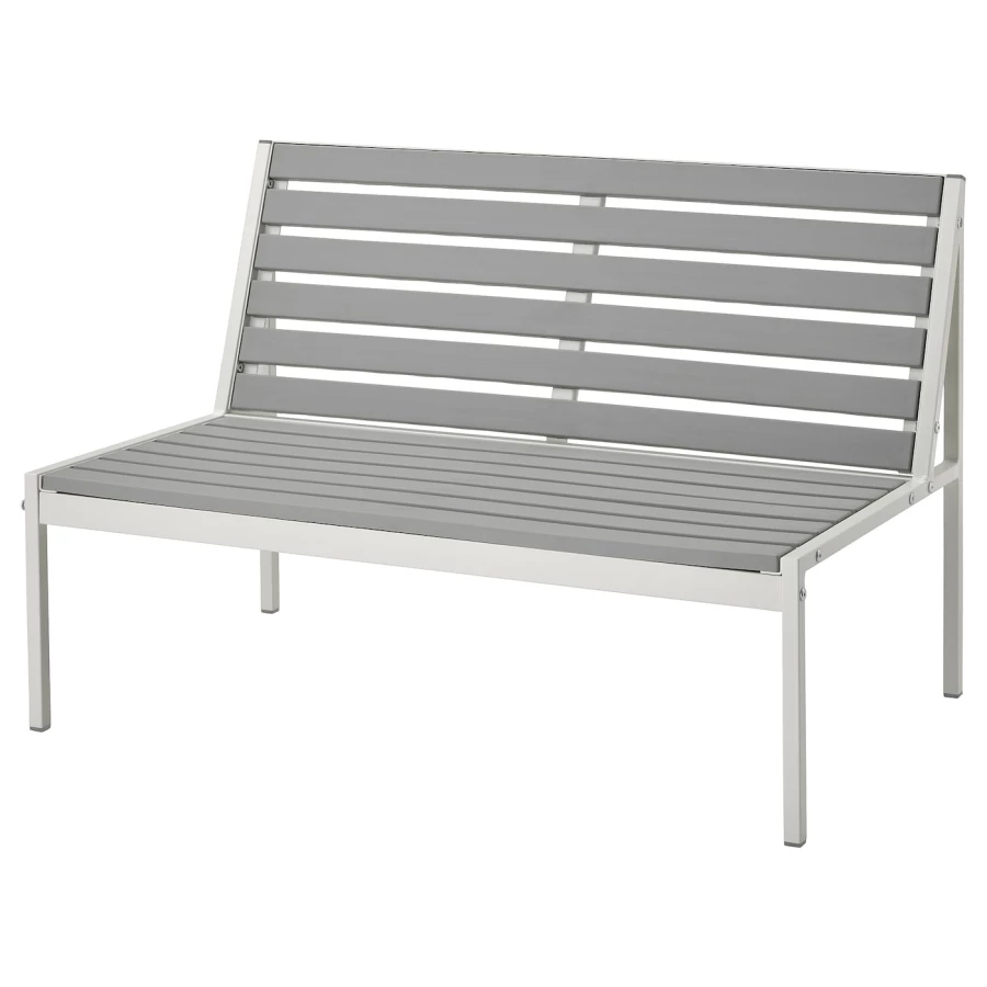Садовая лавочка - IKEA JOLPEN, 67x59x100см, серый/белый, ЙОЛПЕН ИКЕА (изображение №1)