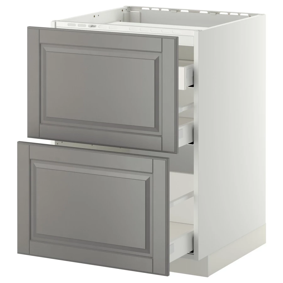 Напольный шкаф  - IKEA METOD MAXIMERA, 88x62,1x60см, белый/серый, МЕТОД МАКСИМЕРА ИКЕА (изображение №1)