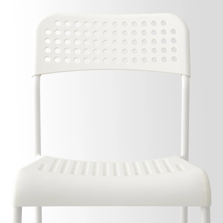 Стул - IKEA ADDE, 77х39х47см, пластик белый, АДДЕ ИКЕА (изображение №6)