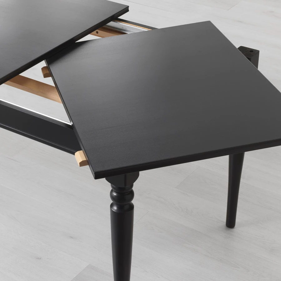 Стол и 4 стула - INGATORP / SKOGSTA IKEА/ ИНГАТОРП/ СКОГСТА ИКЕА, 110 см,  черный/коричневый (изображение №3)