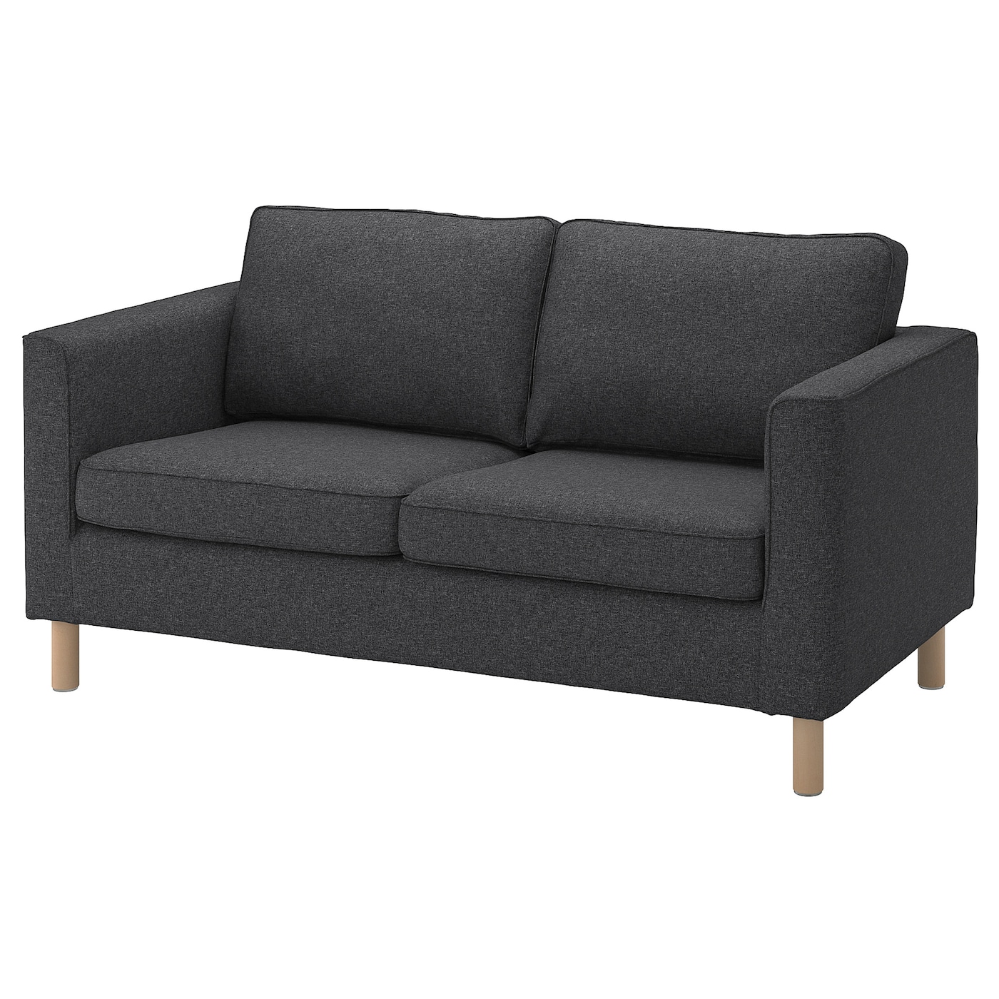 2-местный диван - IKEA PÄRUP/PARUP/ПЭРУП ИКЕА, 165х80х69 см, черный