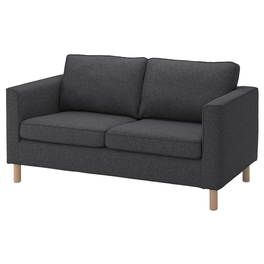 2-местный диван - IKEA PÄRUP/PARUP/ПЭРУП ИКЕА, 165х80х69 см, черный (изображение №1)