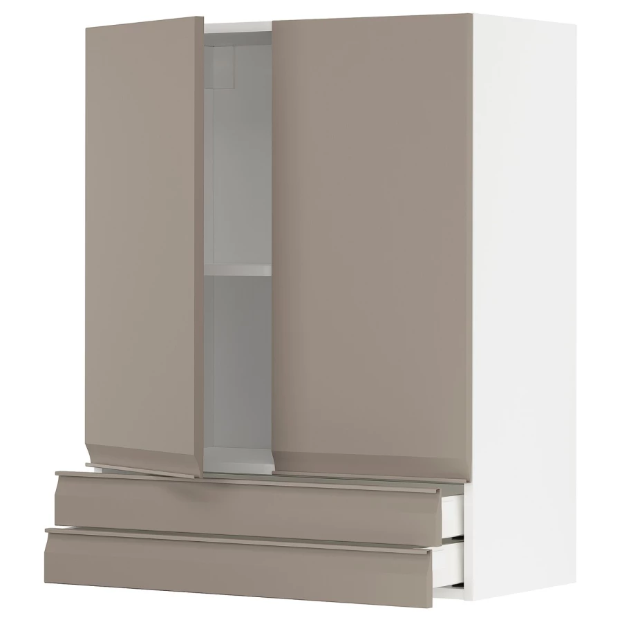Напольный кухонный шкаф  - IKEA METOD MAXIMERA, 100x39x80см, белый/темно-бежевый, МЕТОД МАКСИМЕРА ИКЕА (изображение №1)