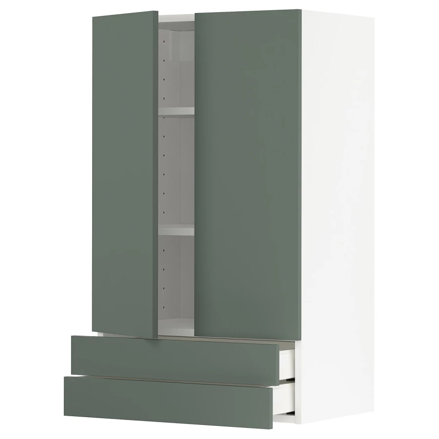 Шкаф  - METOD / MAXIMERA IKEA/  МЕТОД/МАКСИМЕРА ИКЕА, 100х60 см, белый/зеленый (изображение №1)