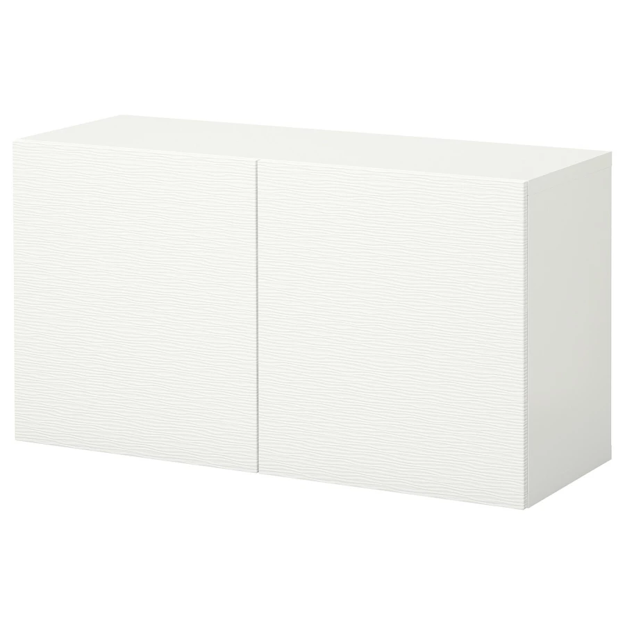 Комбинация навесного шкафа - IKEA BESTÅ/BESTA/БЕСТО ИКЕА, 64х42х120 см, белый (изображение №1)
