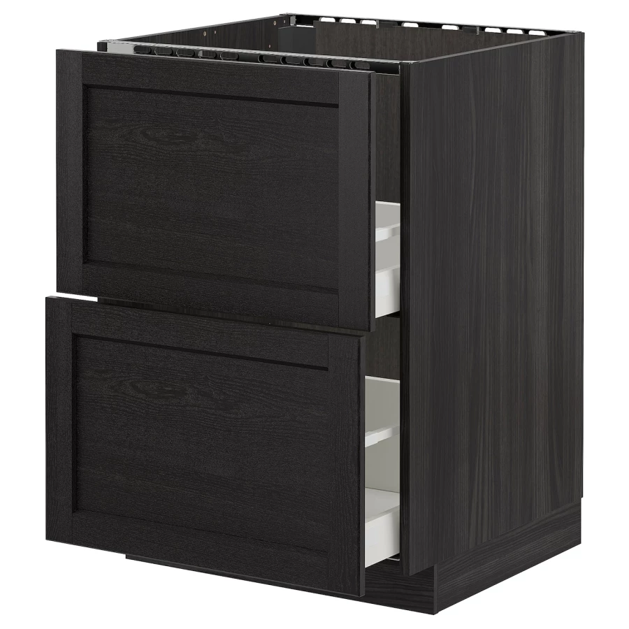 Напольный шкаф  - IKEA METOD MAXIMERA, 88x61,9x60см, черный, МЕТОД МАКСИМЕРА ИКЕА (изображение №1)