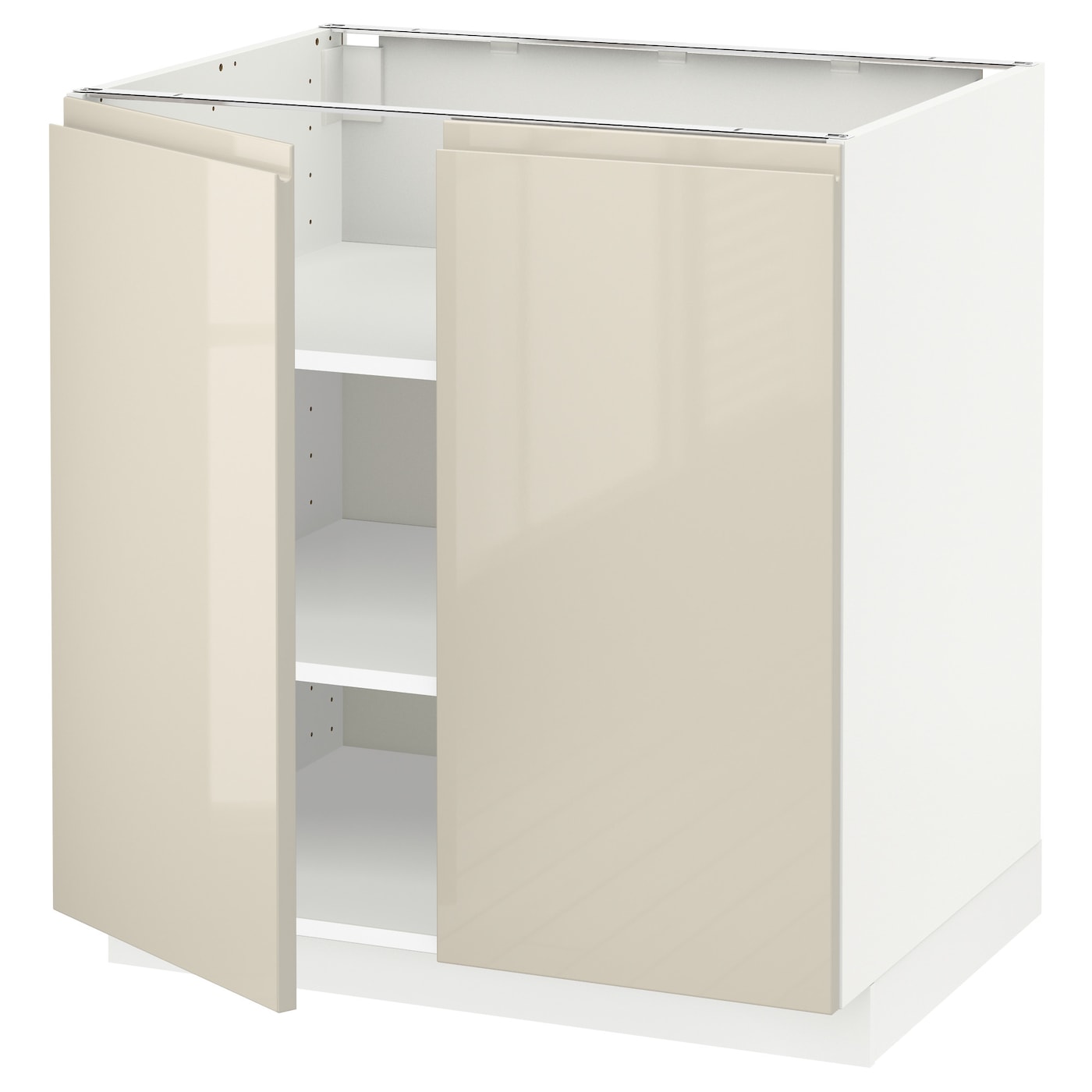 Напольный шкаф - IKEA METOD, 88x62x80см, белый/бежевый, МЕТОД ИКЕА