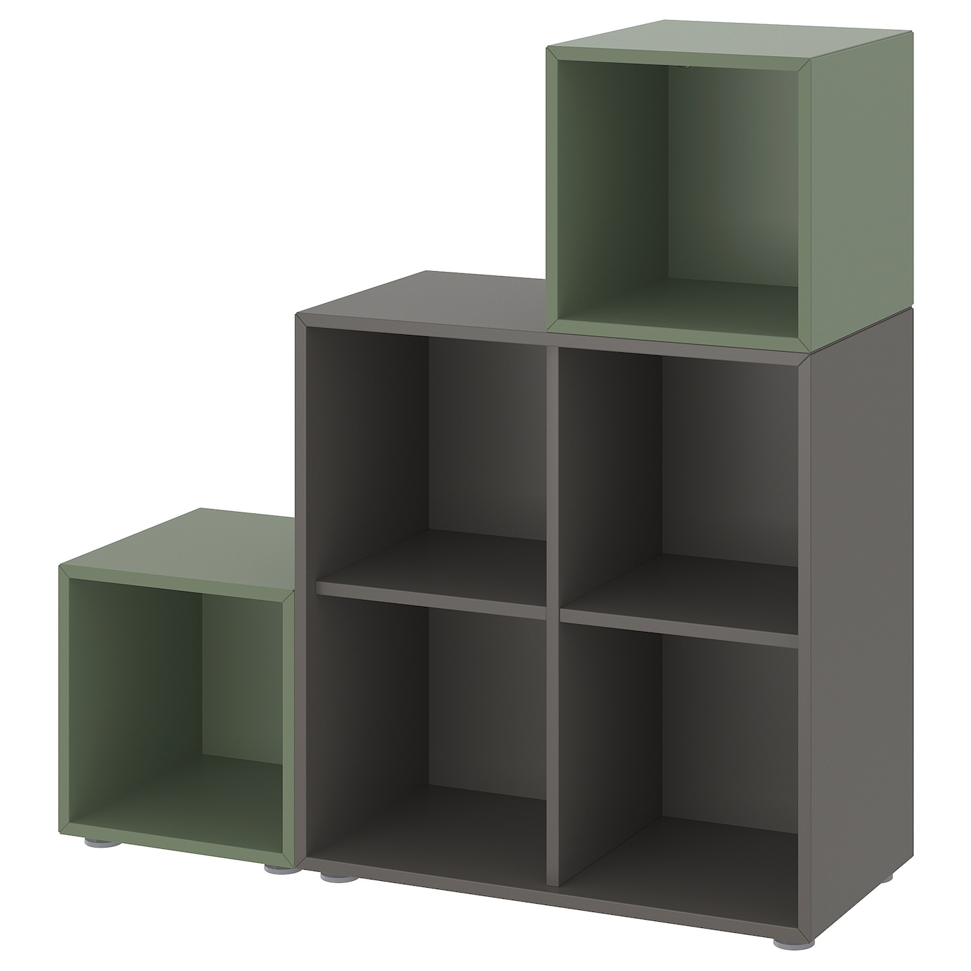 Комбинация для хранения - EKET IKEA/ ЭКЕТ ИКЕА,  107х105х70 см,  темно-серый/зеленый