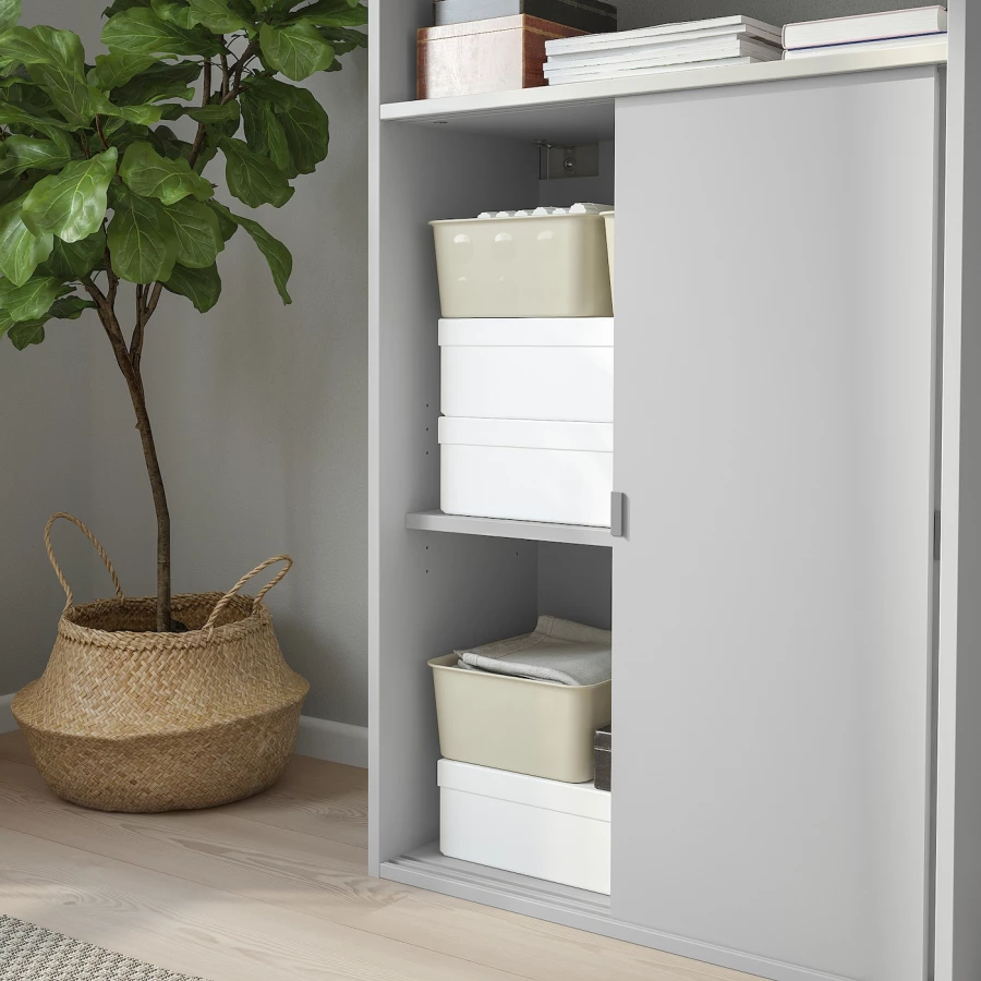 Шкаф - IKEA SPIKSMED, светло-серый, 60х32х96 см, СПИКСМЕД ИКЕА (изображение №4)