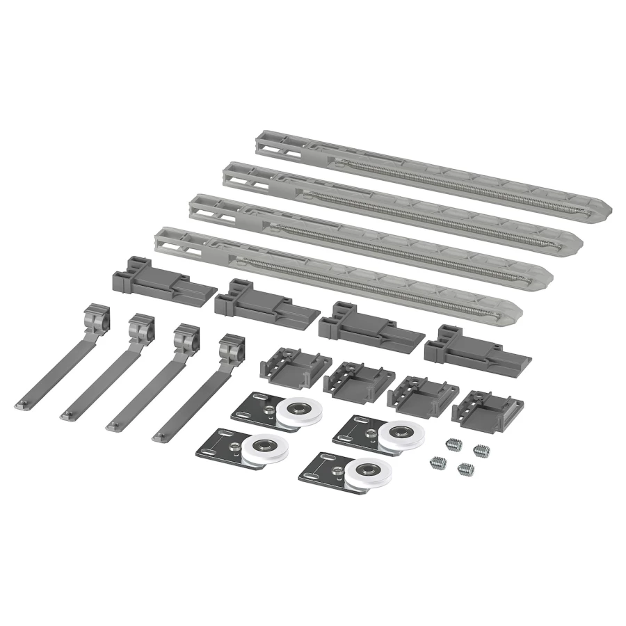 Монтажный комплект   - SKYTTA IKEA/ СКЮТТА ИКЕА, 24 шт, серебряный (изображение №1)