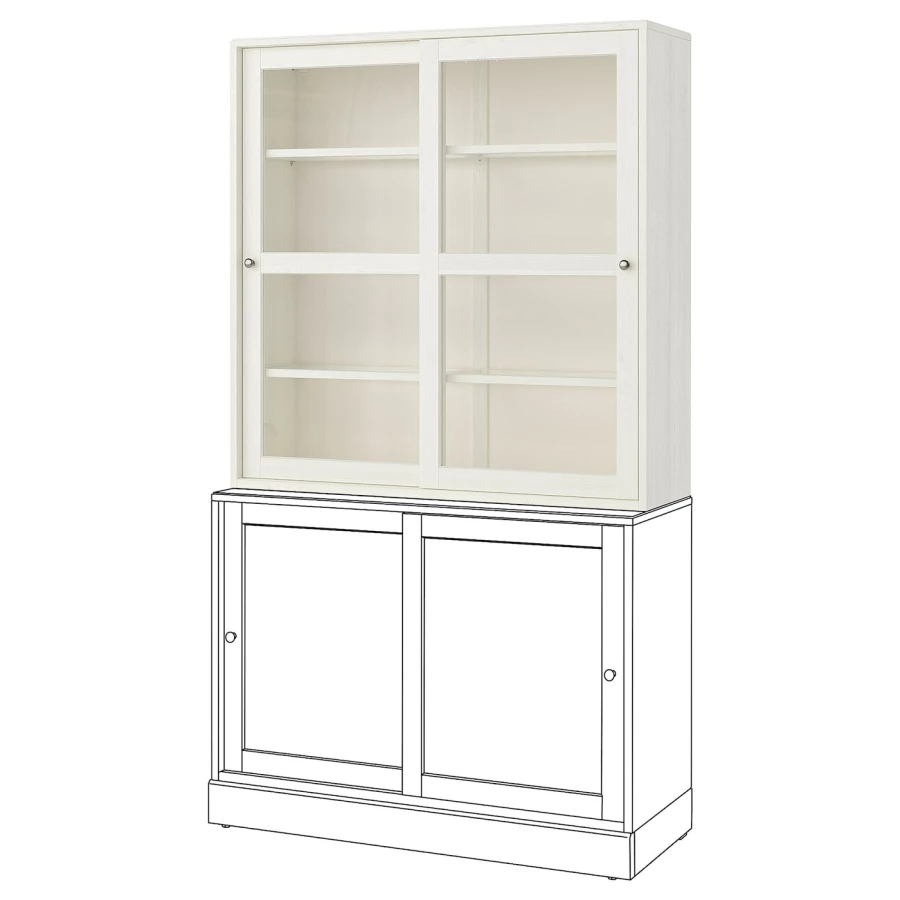 Витрина - HAVSTA IKEA/ ХАВСТА ИКЕА, 123х121 см, белый за 85195 рублей в ...