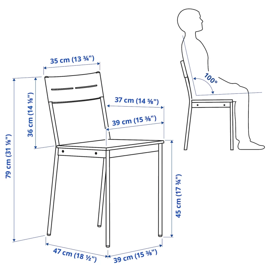 Кухонный стол - SANDSBERG  IKEA/ САНДСБЕРГ ИКЕА,110х73х67см, черный (изображение №9)