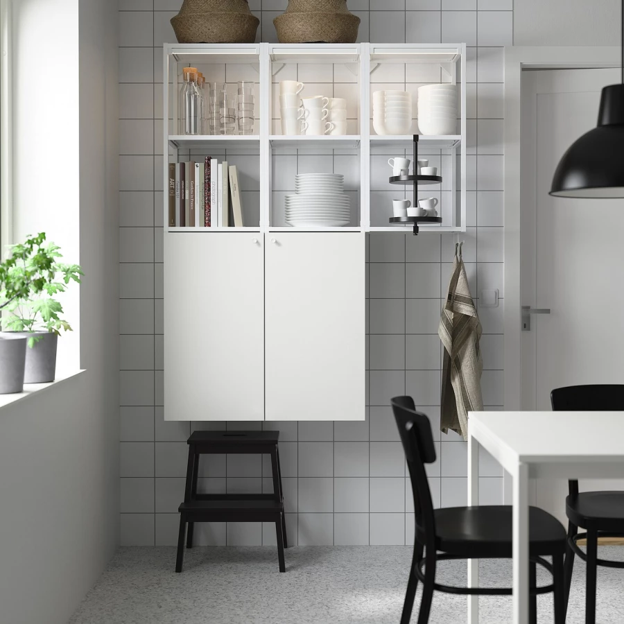 Комбинация для ванной - IKEA ENHET, 120х32х150 см, белый, ЭНХЕТ ИКЕА (изображение №2)