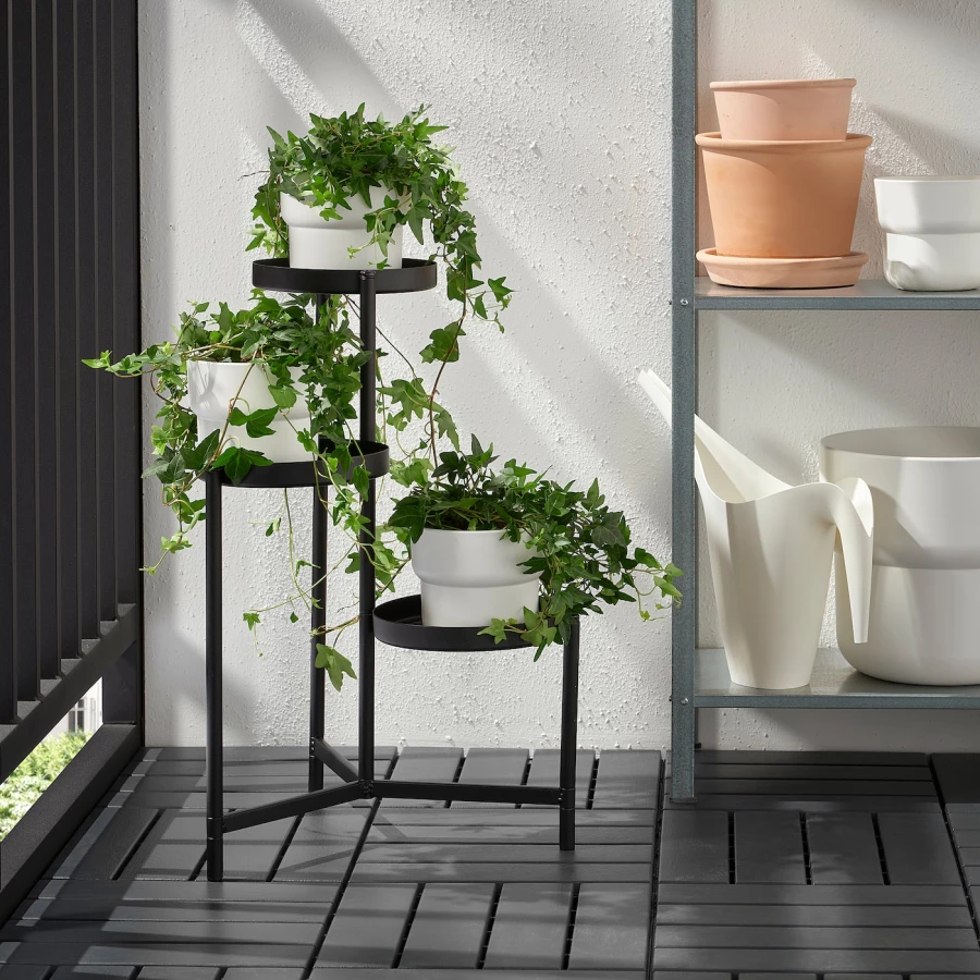 Подставка для растений - IKEA OLIVBLAD, 58 см, черный, ОЛИВБЛАД ИКЕА (изображение №4)