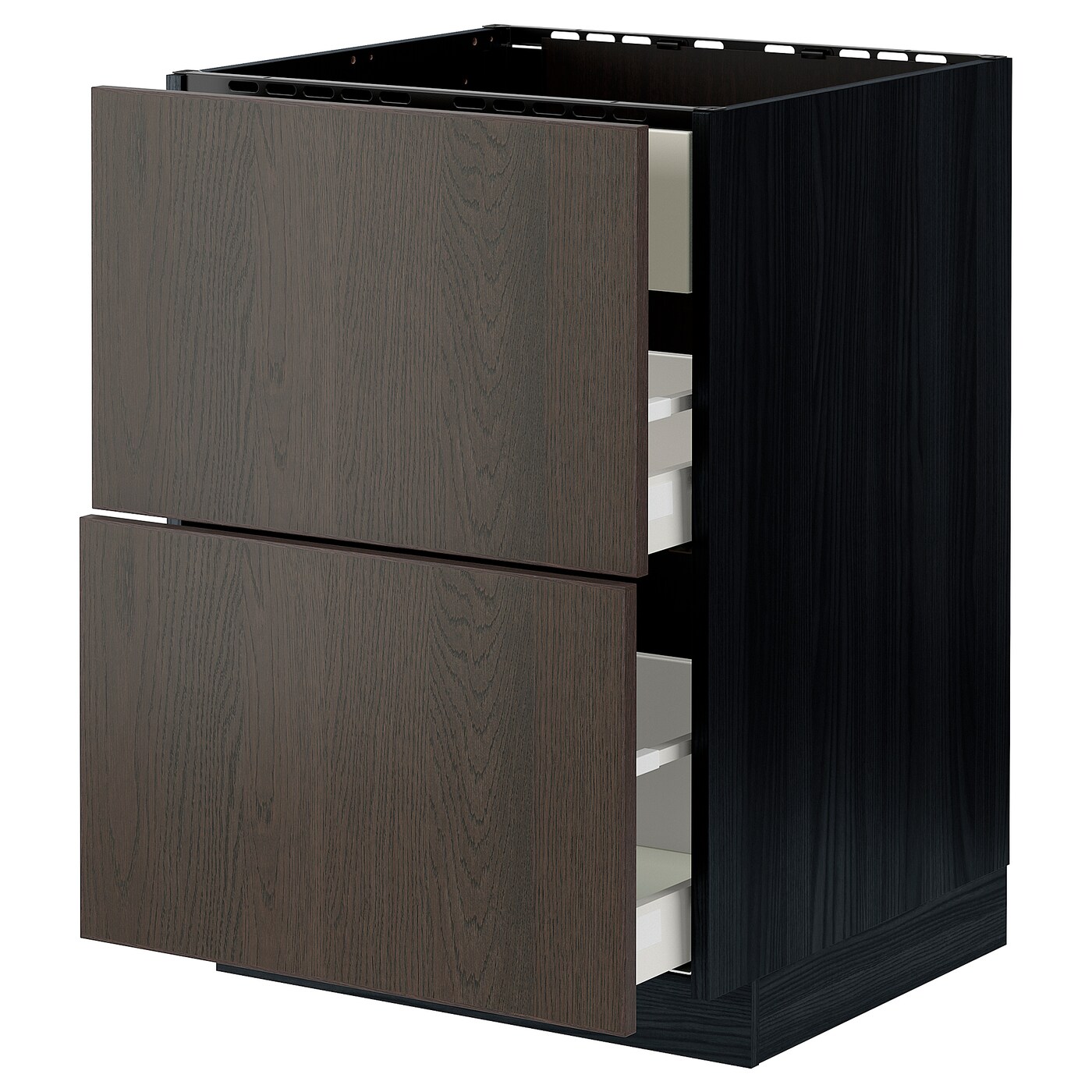Напольный шкаф - METOD / MAXIMERA IKEA/ МЕТОД/ МАКСИМЕРА ИКЕА,  88х60 см, черный /коричневый