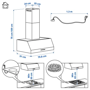 Второе фото. UPPFRISKANDE Вытяжной колпак настенный ИКЕА