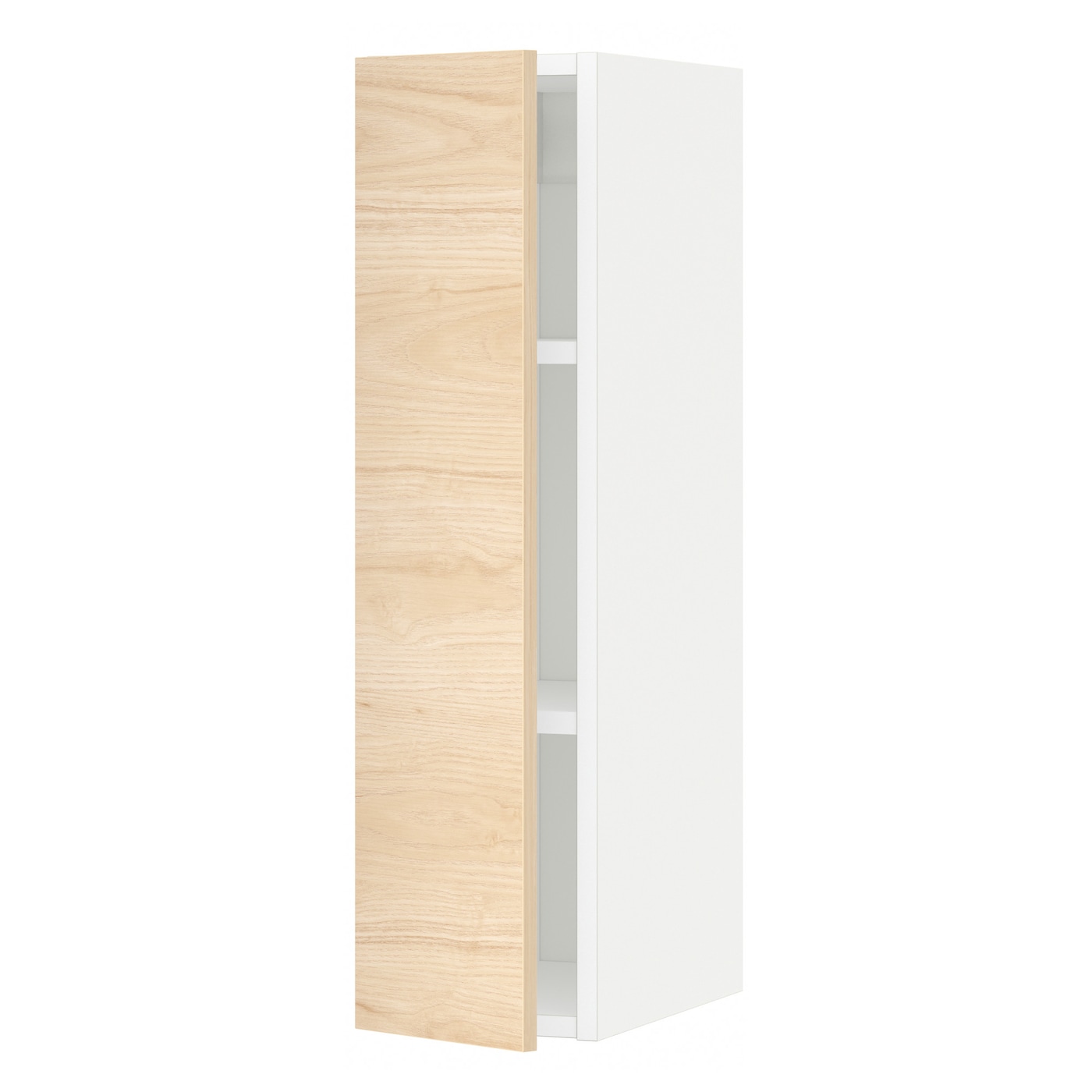 Навесной шкаф с полкой - METOD IKEA/ МЕТОД ИКЕА, 80х20 см, белый/под беленный дуб