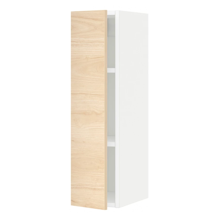 Навесной шкаф с полкой - METOD IKEA/ МЕТОД ИКЕА, 80х20 см, белый/под беленный дуб (изображение №1)