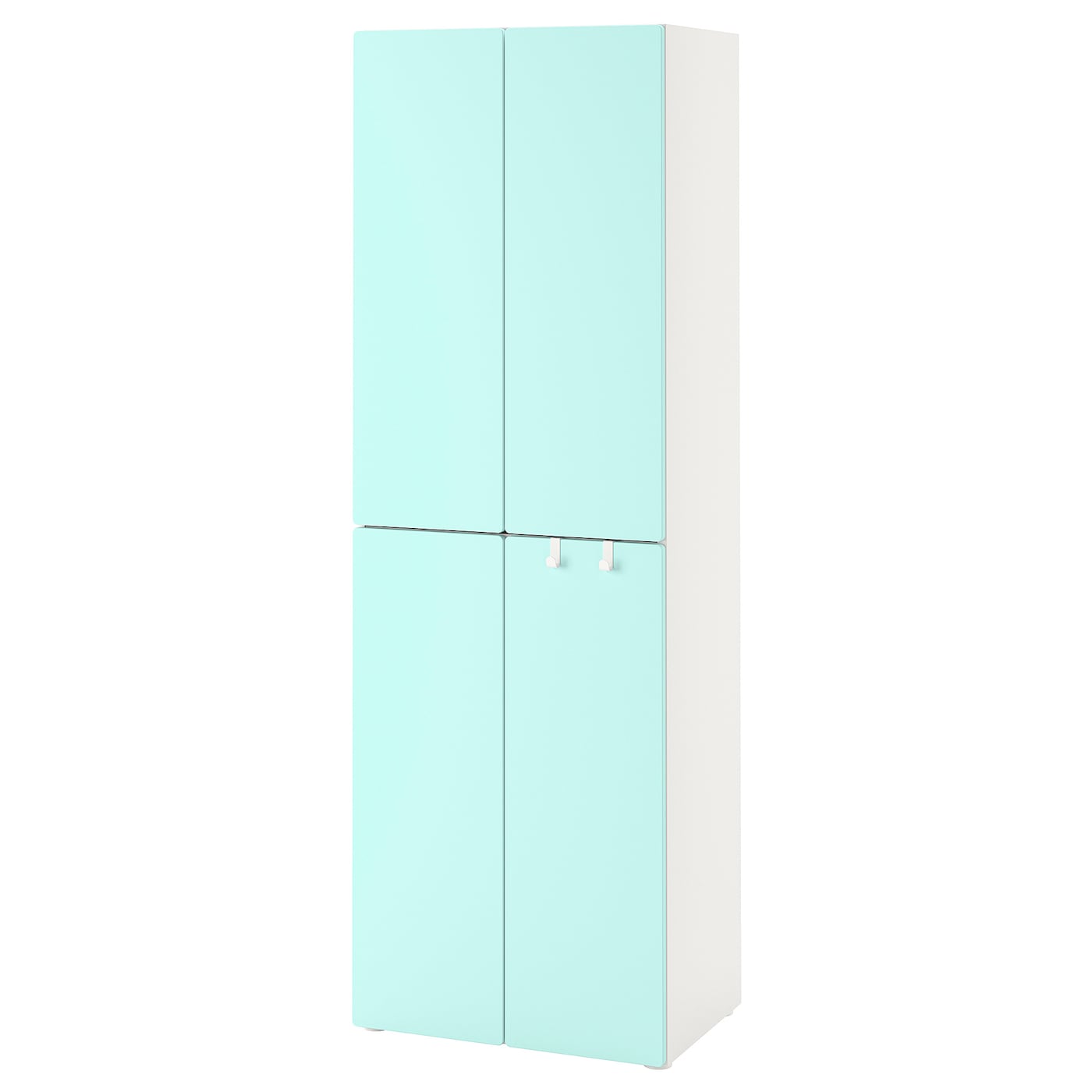 Шкаф детский - IKEA PLATSA/SMÅSTAD/SMASTAD, 60x40x180 см, белый/голубой, ИКЕА