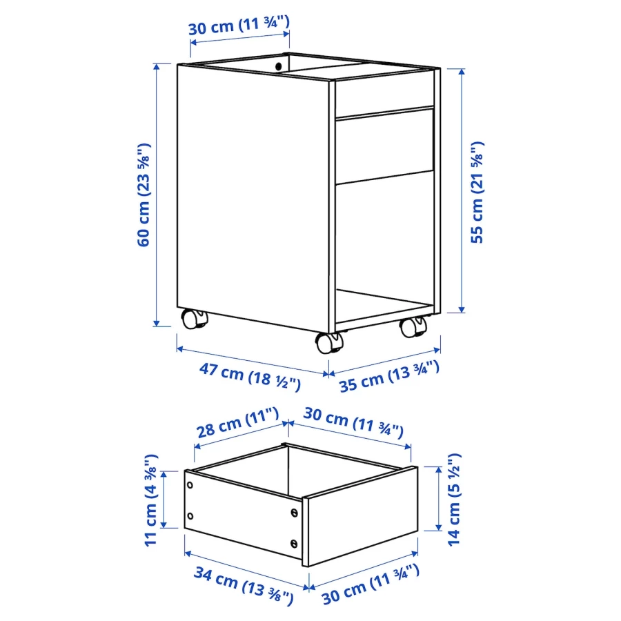 Комод -TONSTAD  IKEA/ ТОНСТАД ИКЕА,  60х35 см, белый (изображение №2)