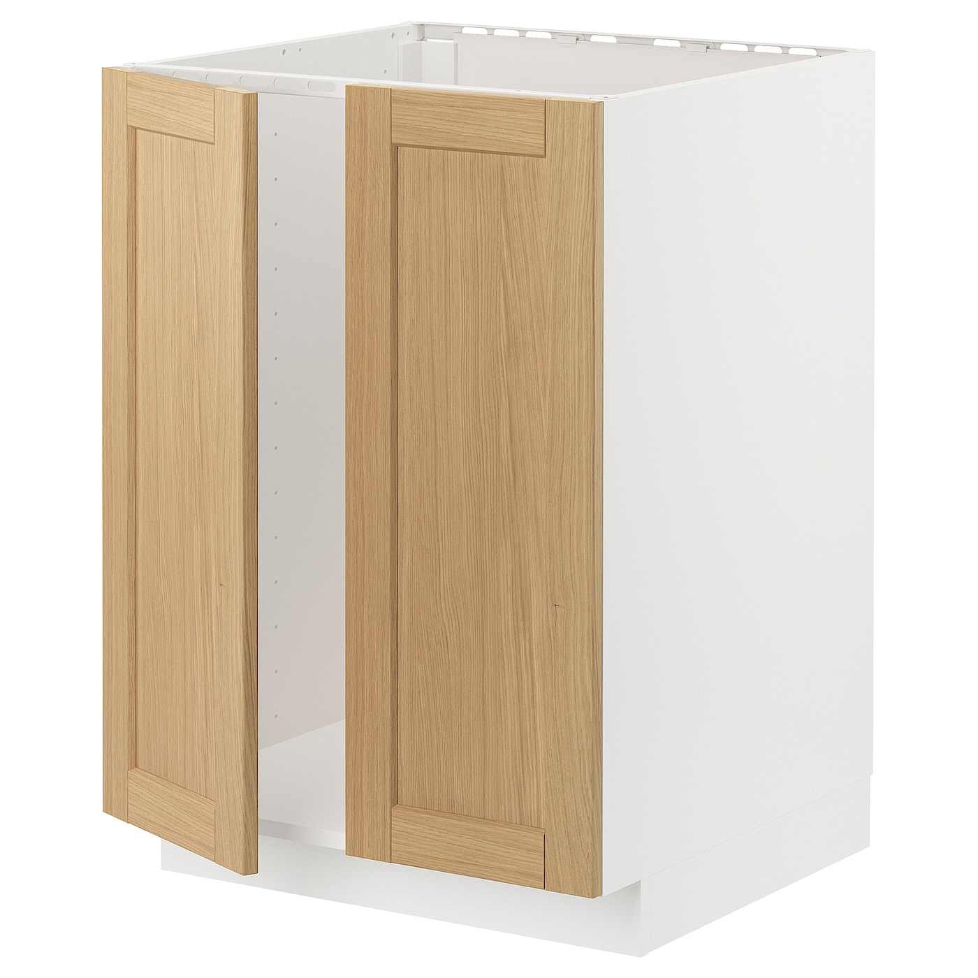 Напольный шкаф - METOD IKEA/ МЕТОД ИКЕА,  60х60 см, белый/под беленый дуб