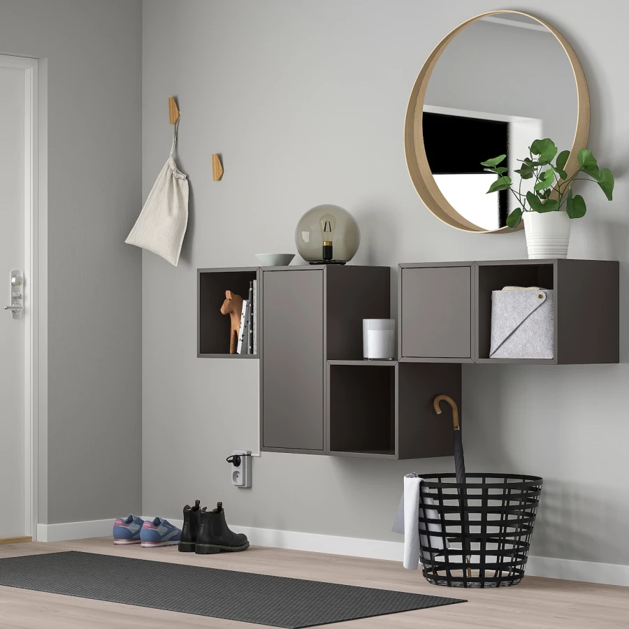 Шкаф - EKET IKEA/ЭКЕТ ИКЕА, 35x35x70,серый (изображение №2)