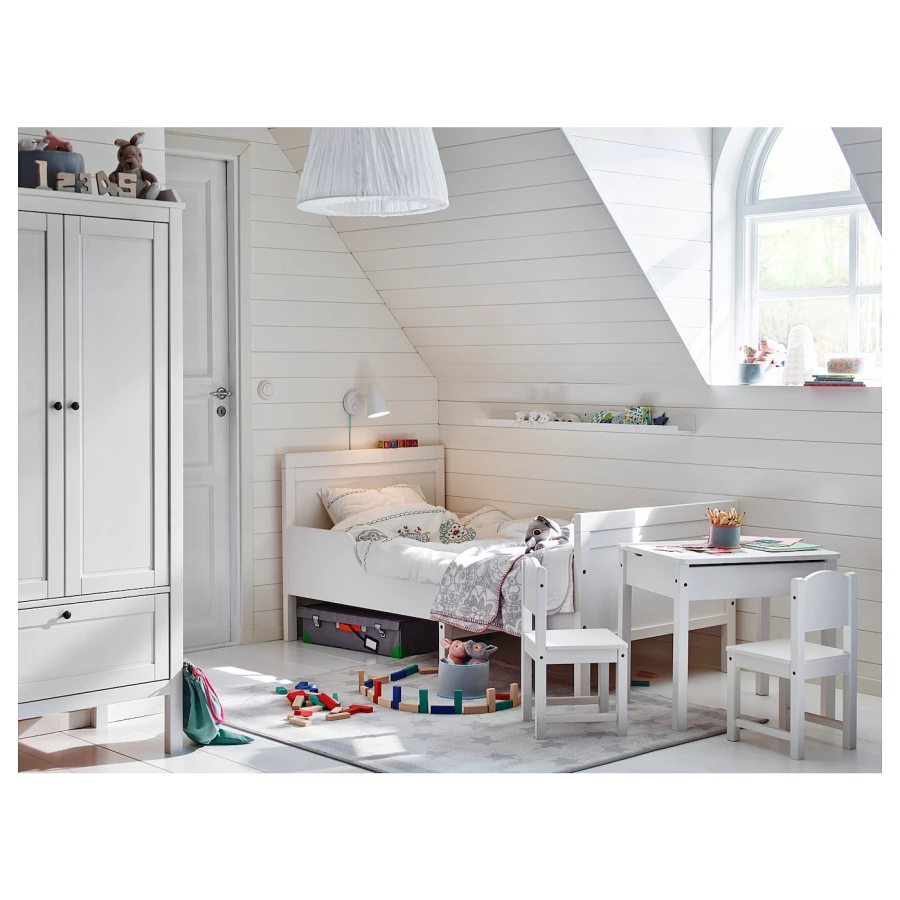 Стол детский - IKEA SUNDVIK/СУНДВИК ИКЕА,  58x45 см, белый (изображение №6)
