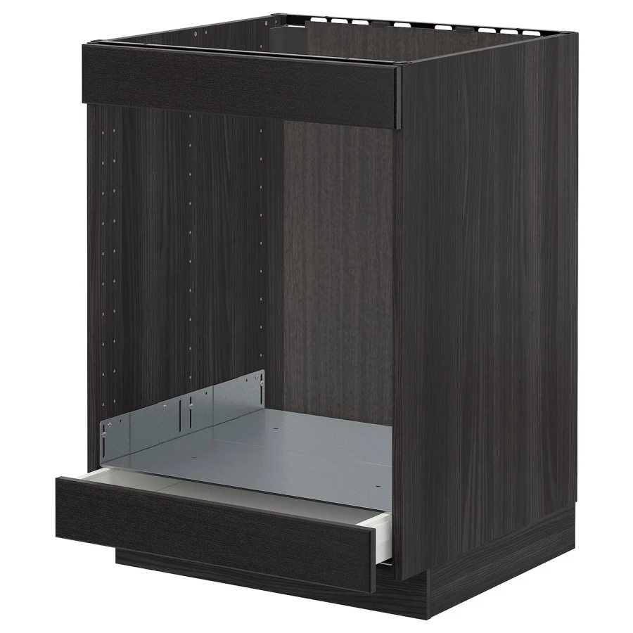 Шкаф для встроенной техники - IKEA METOD MAXIMERA, 88x62x60см, черный, МЕТОД МАКСИМЕРА ИКЕА (изображение №1)