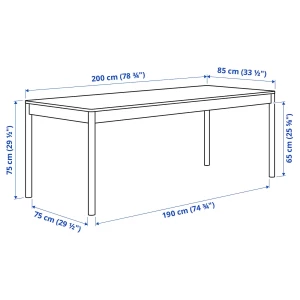 Второе фото. Стол - IKEA TONSTAD/ТОНСТАД ИКЕА, 200х85 см, светло-коричневый