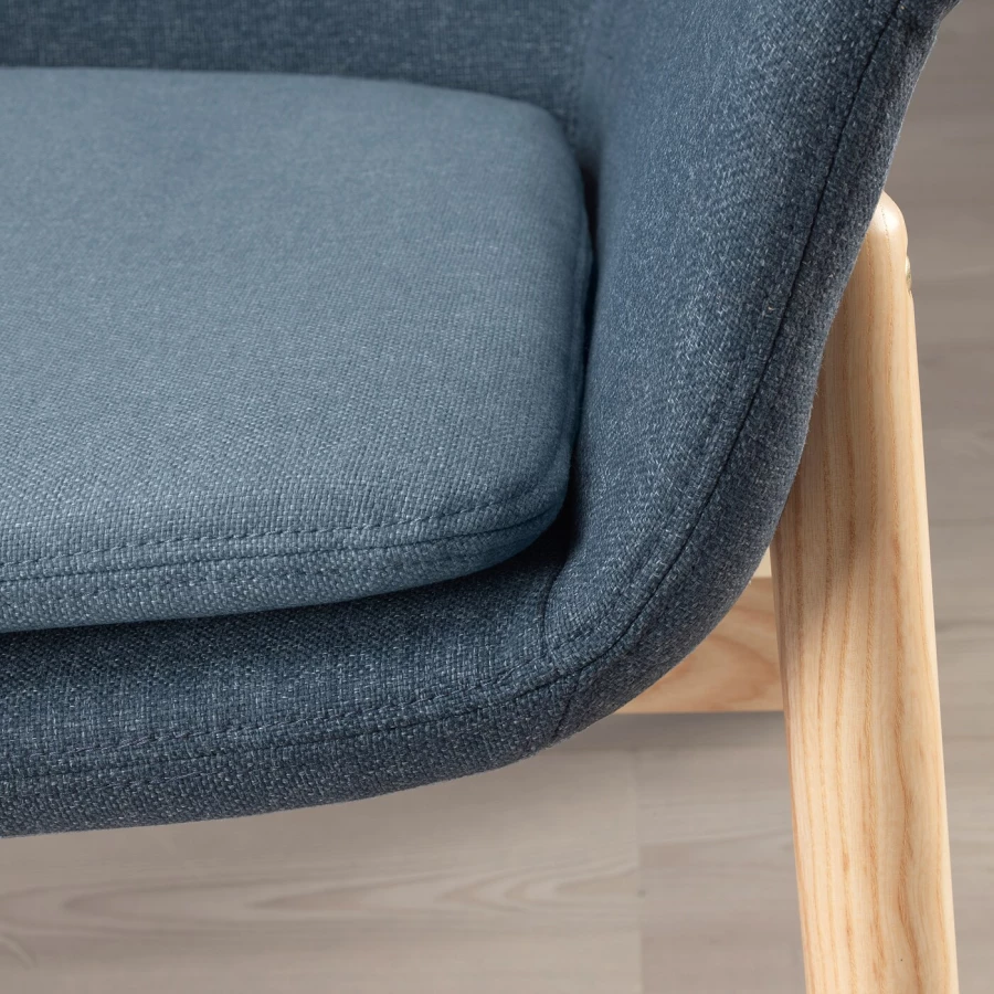 Кресло с высокой спинкой - IKEA VEDBO/ВЕДБО ИКЕА, 108х85х80 см, темно-синий (изображение №6)