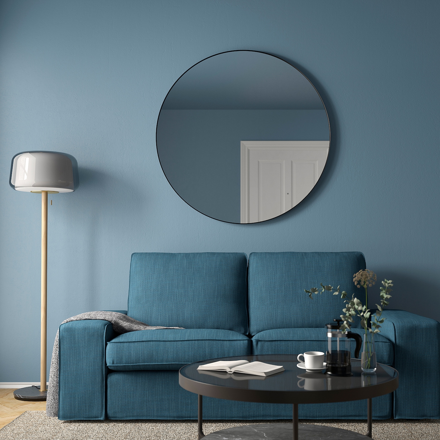 Зеркало настенное - IKEA LINDBYN/ЛИНДБЮН ИКЕА, 110 см, черный за