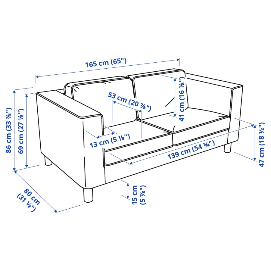 2-местный диван - IKEA PÄRUP/PARUP/ПЭРУП ИКЕА, бирюзовый (изображение №7)