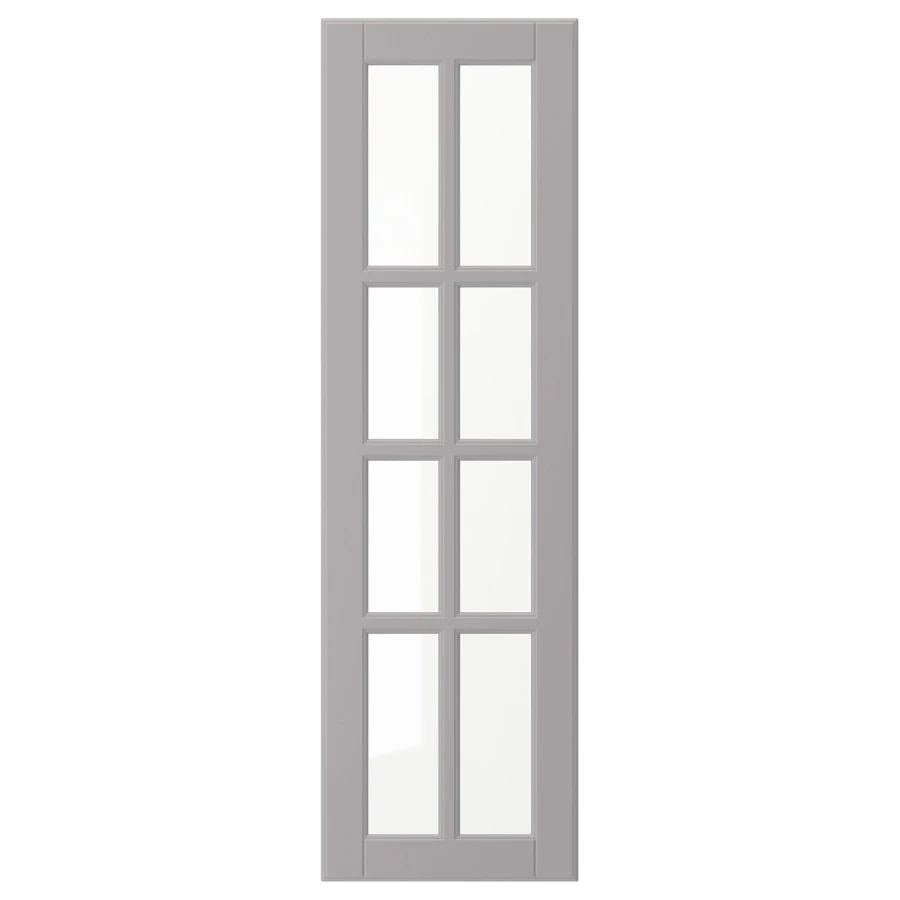 Дверца со стеклом - IKEA BODBYN, 100х30 см, серый, БУДБИН ИКЕА (изображение №1)