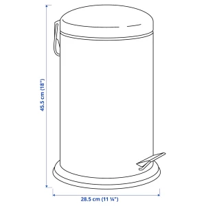 Второе фото. Корзина для мусора - IKEA MJÖSA/MJOSA, 12л, серый/светло-серый, МЬЁСА ИКЕА