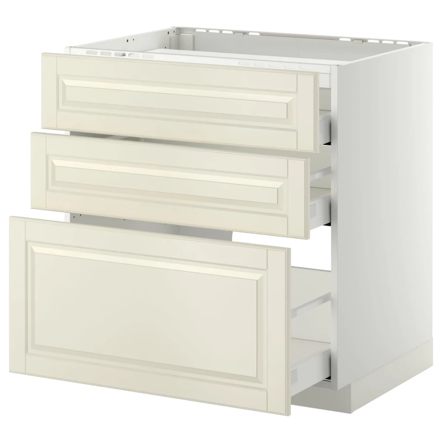 Напольный шкаф - IKEA METOD MAXIMERA, 88x62x80см, белый/светло-бежевый, МЕТОД МАКСИМЕРА ИКЕА (изображение №1)