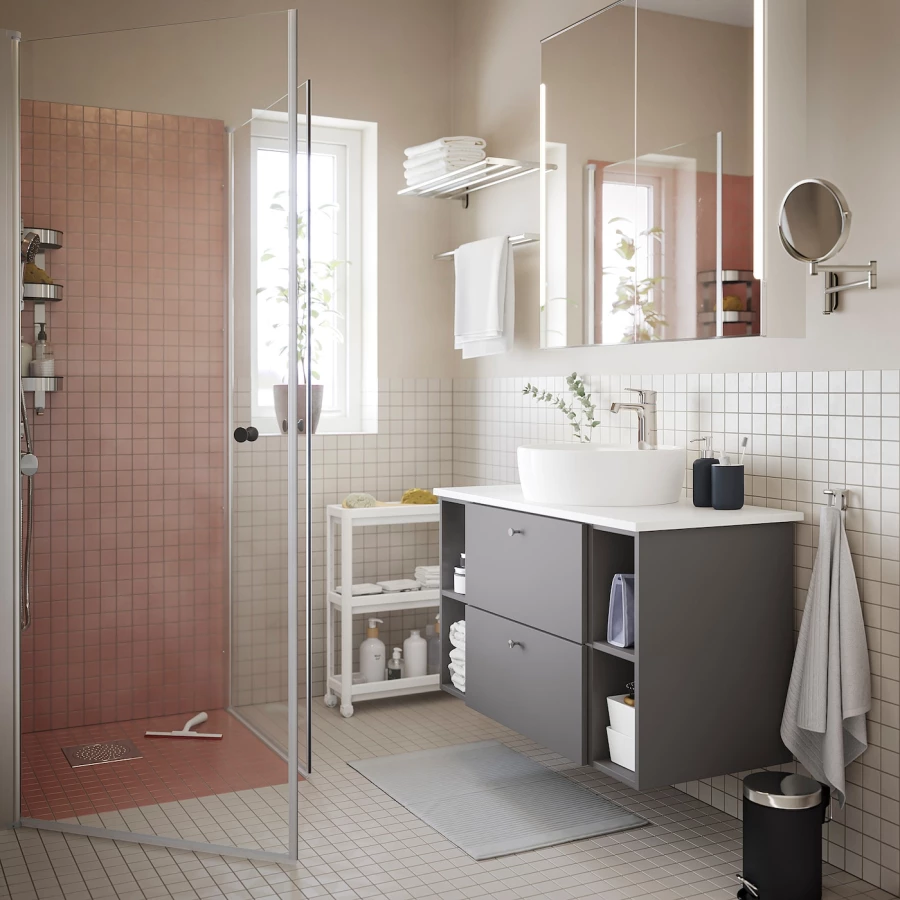 Столешница в ванную - TOLKEN  IKEA/ ТОЛКЕН ИКЕА, 122х49 см, белый (изображение №4)