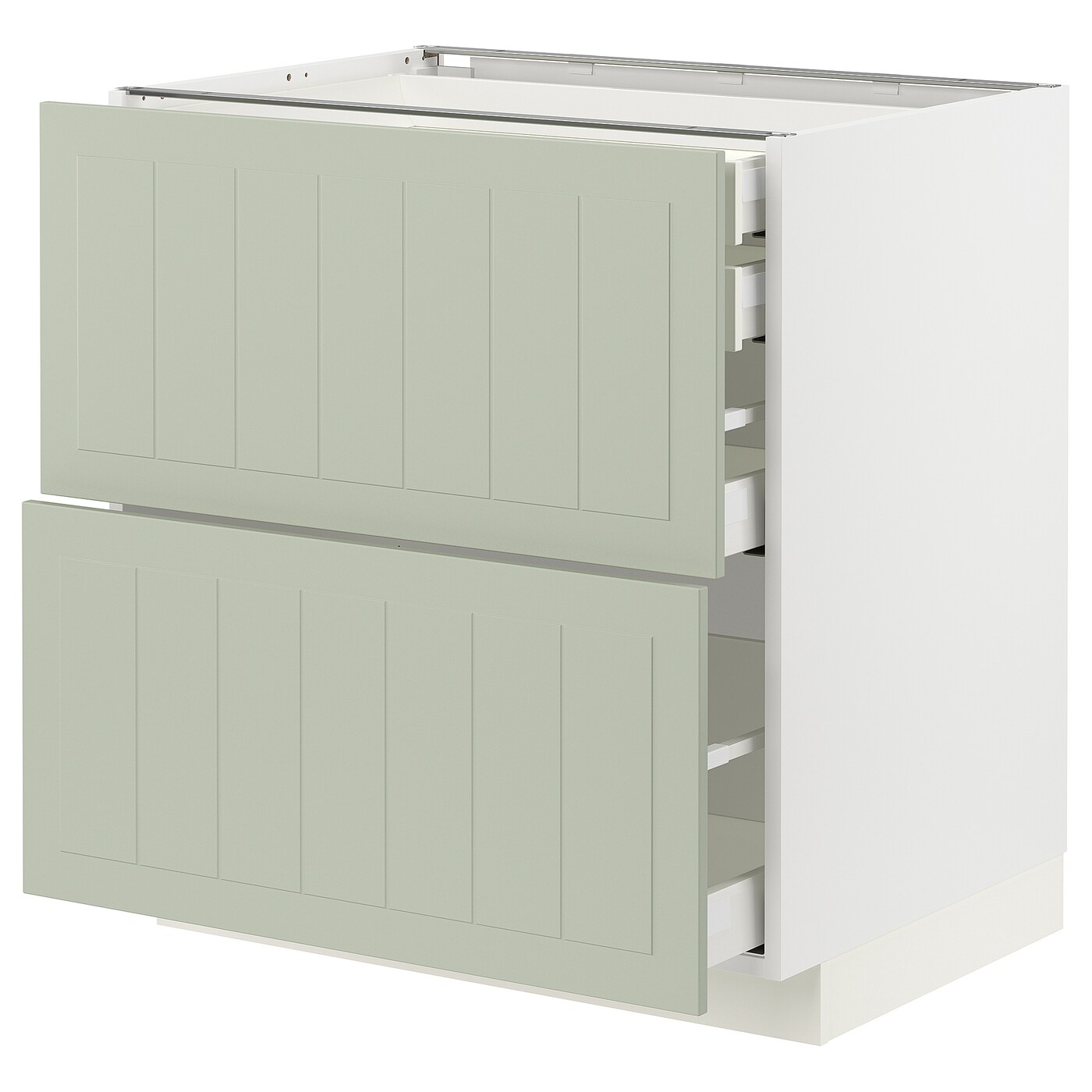 Напольный кухонный шкаф  - IKEA METOD MAXIMERA, 88x62x80см, белый/светло-зеленый, МЕТОД МАКСИМЕРА ИКЕА