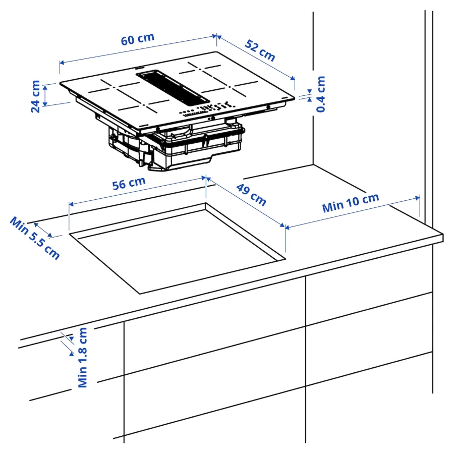 Индукционная варочная панель - FÖRDELAKTIG / FОRDELAKTIG IKEA/ ФОРДЕЛАКТИГ ИКЕА,  60 см, черный (изображение №14)