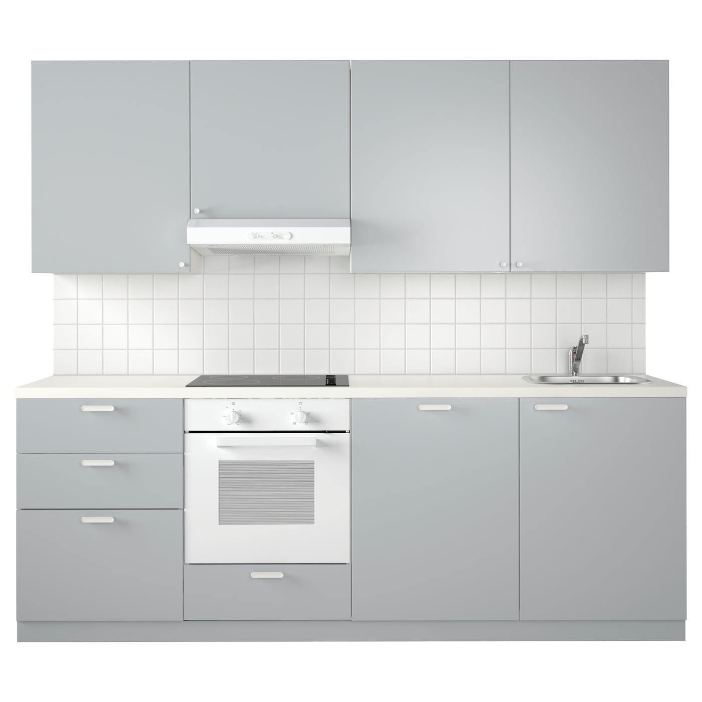 Модульная кухня - METOD IKEA/ МЕТОД ИКЕА,  228х240 см, белый /серый