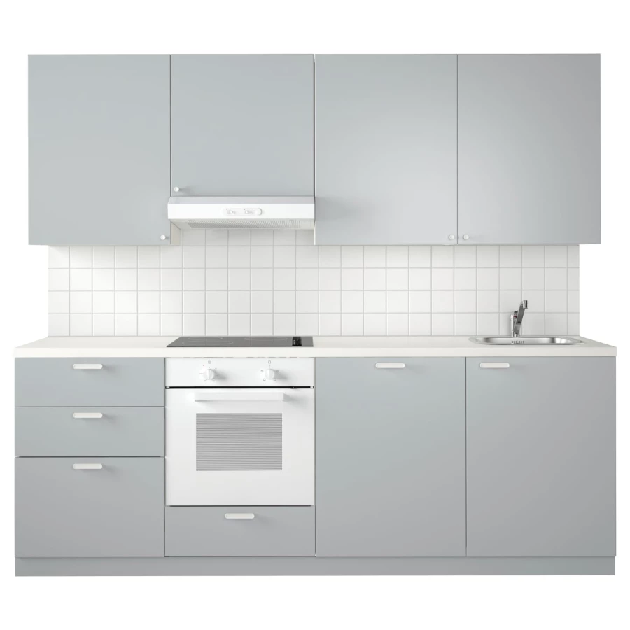Модульная кухня - METOD IKEA/ МЕТОД ИКЕА,  228х240 см, белый /серый (изображение №1)