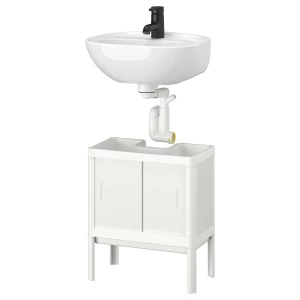 Шкаф под умывальник - LILLTJÄRN / SKATSJÖN IKEA/ ЛИЛЛЬТЬЕРН/СКАТСЕН ИКЕА, 45х35 см,  белый